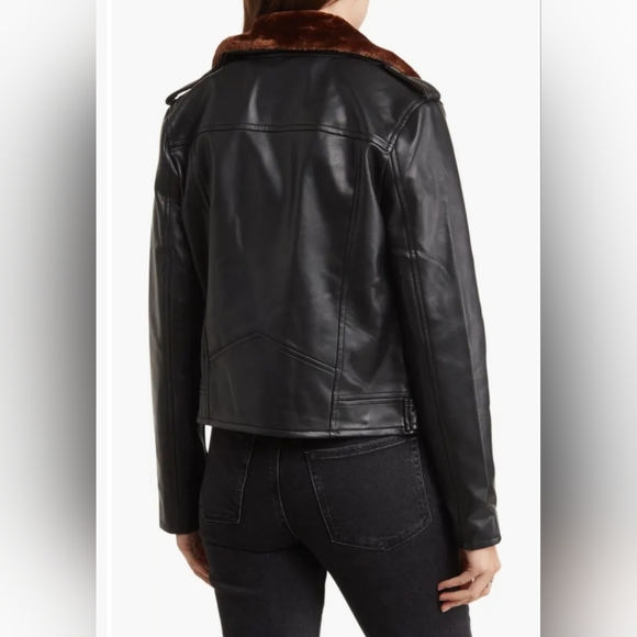 Blank NYC Black and Brown Bomber Jacket - Picture 4 of 16